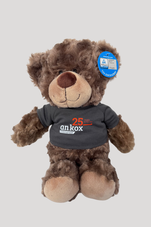 Teddybär mit T-Shirt und Kundenlogo